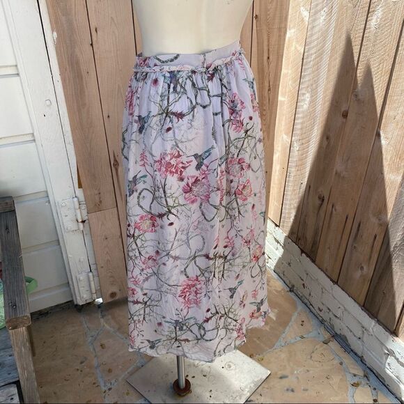 French connection silk Eden of Zola printed midi skirt size small - Picture 13 of 13